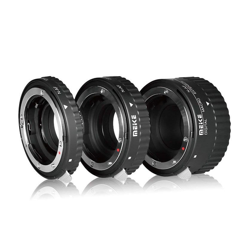 MEIKE N-AF1-A Macro Electronic Mount Auto Foucs Macro Metal Extension Tube Adapter for Nikon DSLR Camera D80 D90 D300 D300SD800 D3100 D3200 D5000 D5100 D5200 D7000 D7100 etc - Image 2
